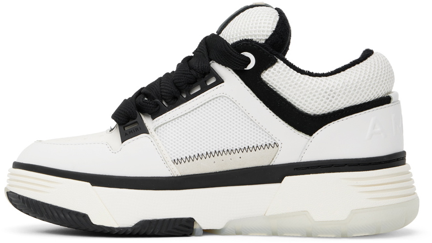 ★関税込み★ AMIRI WHITE AND BLACK LEATHER MA-1 SNEAKERS AMIRI White & Black MA-1 Sneakers Amiri