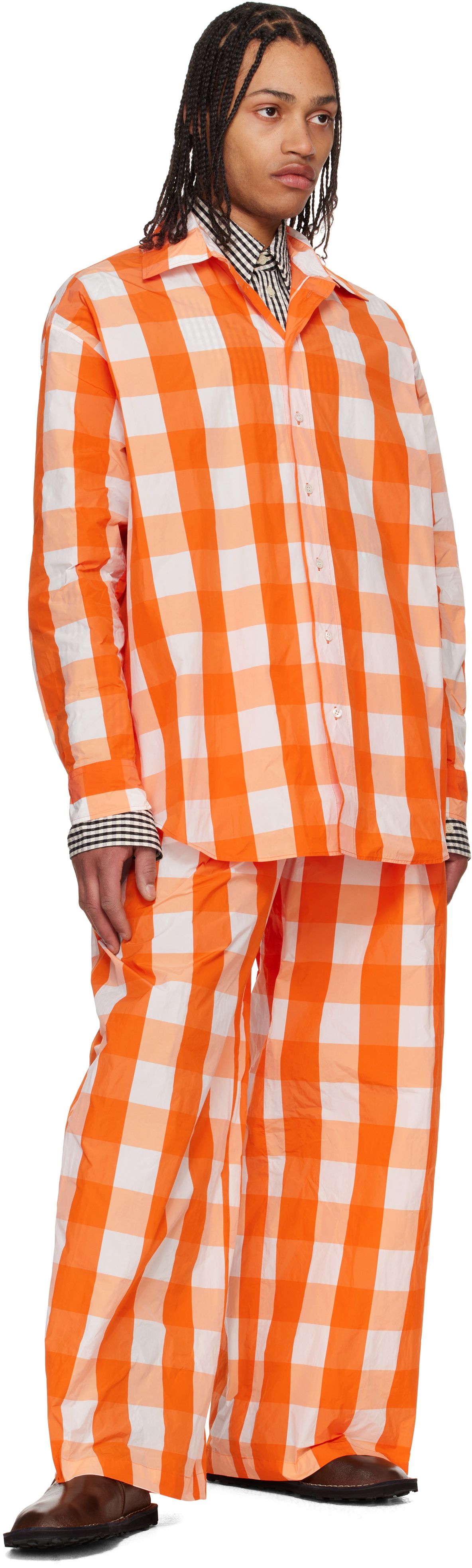 Walter Van Beirendonck Orange Maxi Shirt