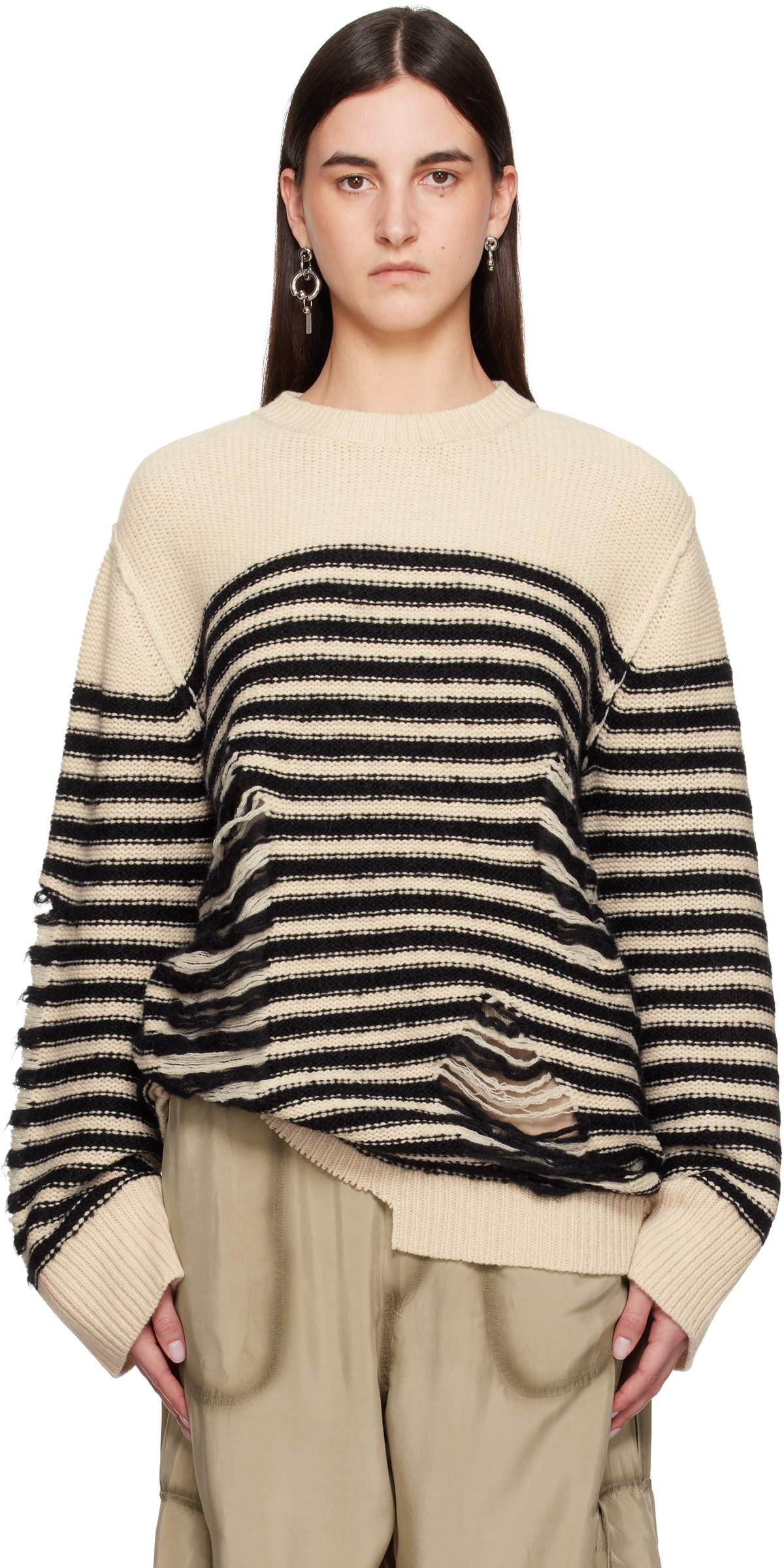 Acne Studios Women's Karita Mohair Stripe Jumper in Warm