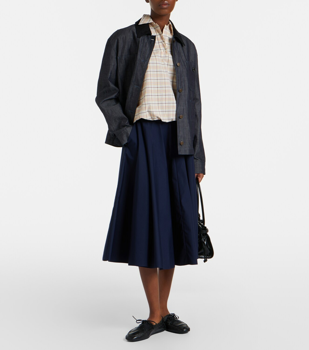 Prada Shuffle leather boat shoes