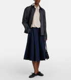 Prada Shuffle leather boat shoes