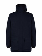 MC2 Saint Barth Man Navy Blue Hooded Parka Jacket Voyager