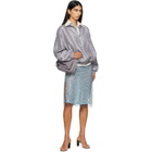 RESCHA SSENSE Exclusive Blue Galaxy Midi Skirt