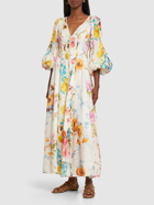 ZIMMERMANN - Halcyon Floral Layered Linen Maxi Dress