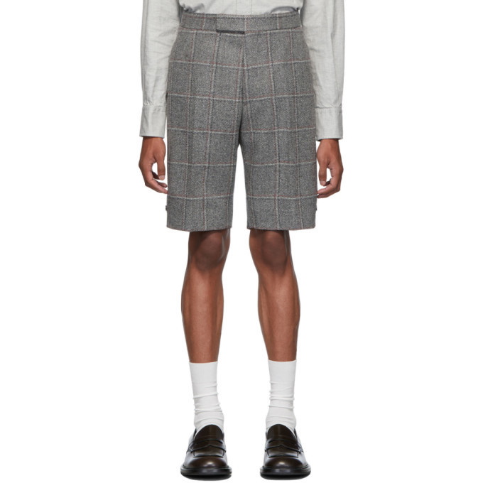 Photo: Thom Browne Grey Classic Backstrap Shorts