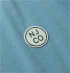 Nudie Jeans - Uno Logo-Appliquéd Organic Cotton-Jersey T-Shirt - Blue