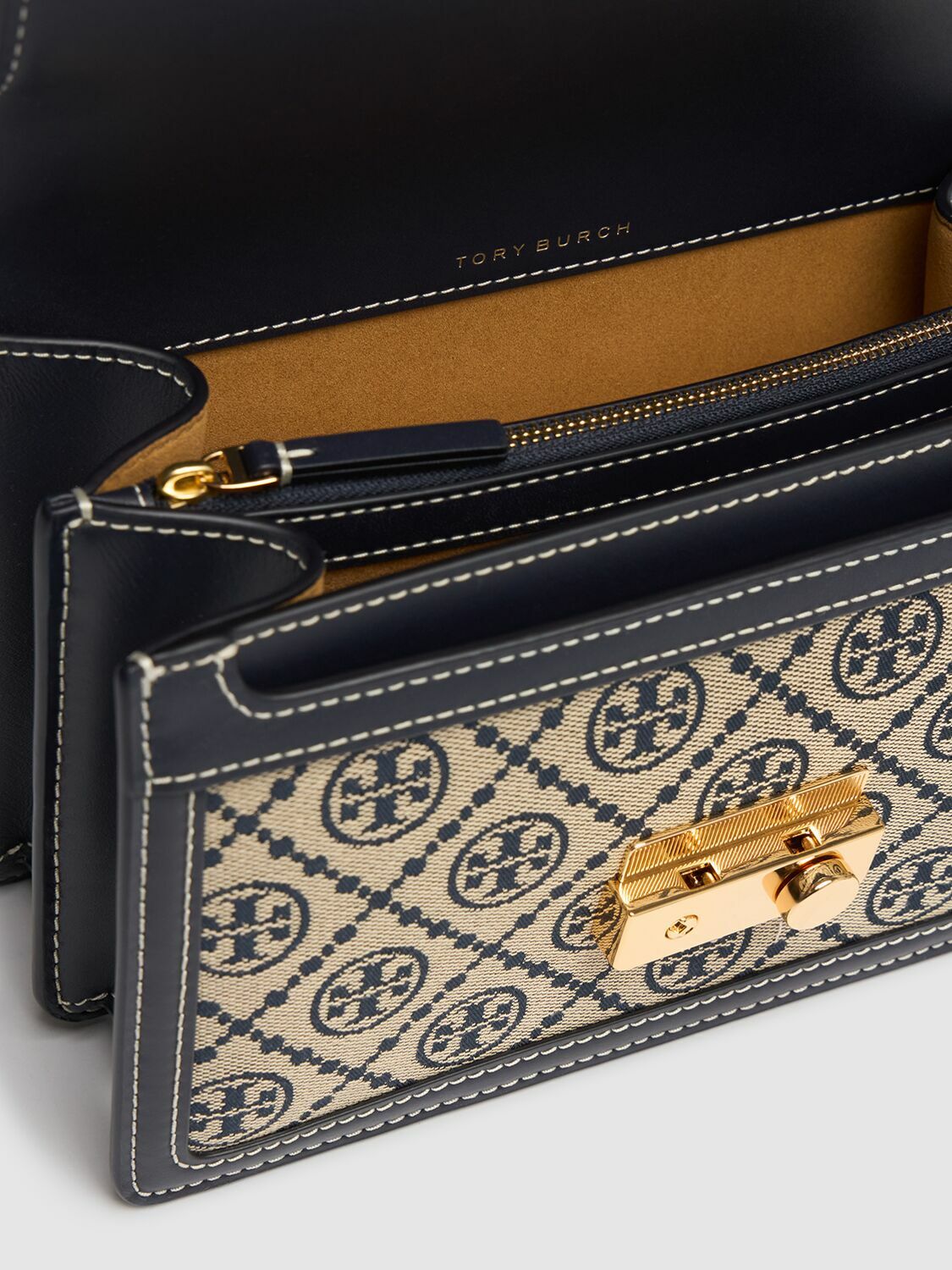 TORY BURCH T Monogram Canvas Shoulder Bag