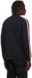 Moncler Cotton Logo Long Sleeve Polo