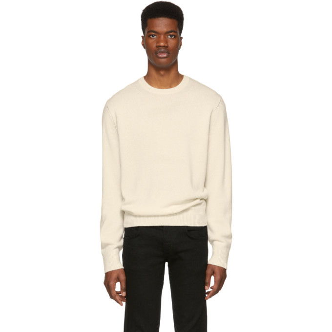 Photo: rag and bone Off-White Cashmere Haldon Contrast Sweater