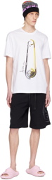 Versace White Safety Pin T-Shirt