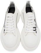 Alexander McQueen White & Black Tread Slick Graffiti Sneakers