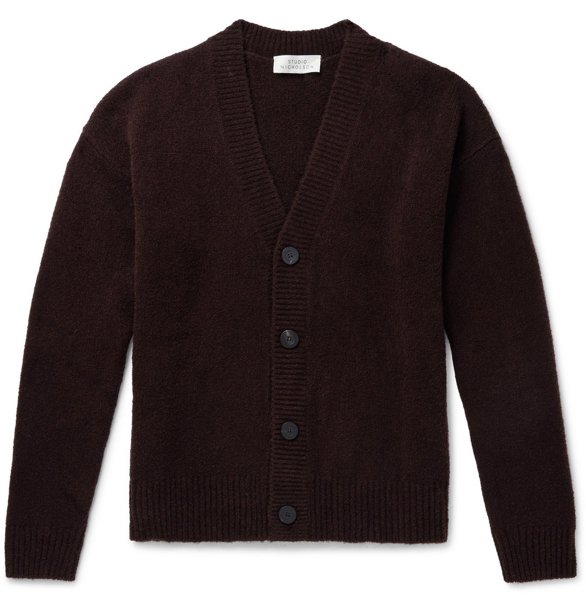 Studio Nicholson - Felli Washed Wool-Blend Cardigan - Brown Studio