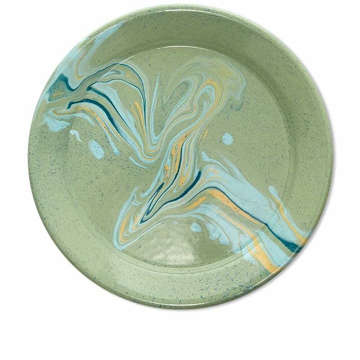 Photo: BORNN Enamelware New Marble Large Plate in Mint