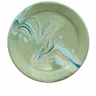 BORNN Enamelware New Marble Large Plate in Mint
