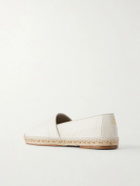 Brunello Cucinelli - Leather-Trimmed Woven Raffia Espadrilles - Neutrals