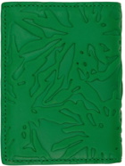 Comme des Garçons Wallets Green Embossed Forest Bifold Card Holder