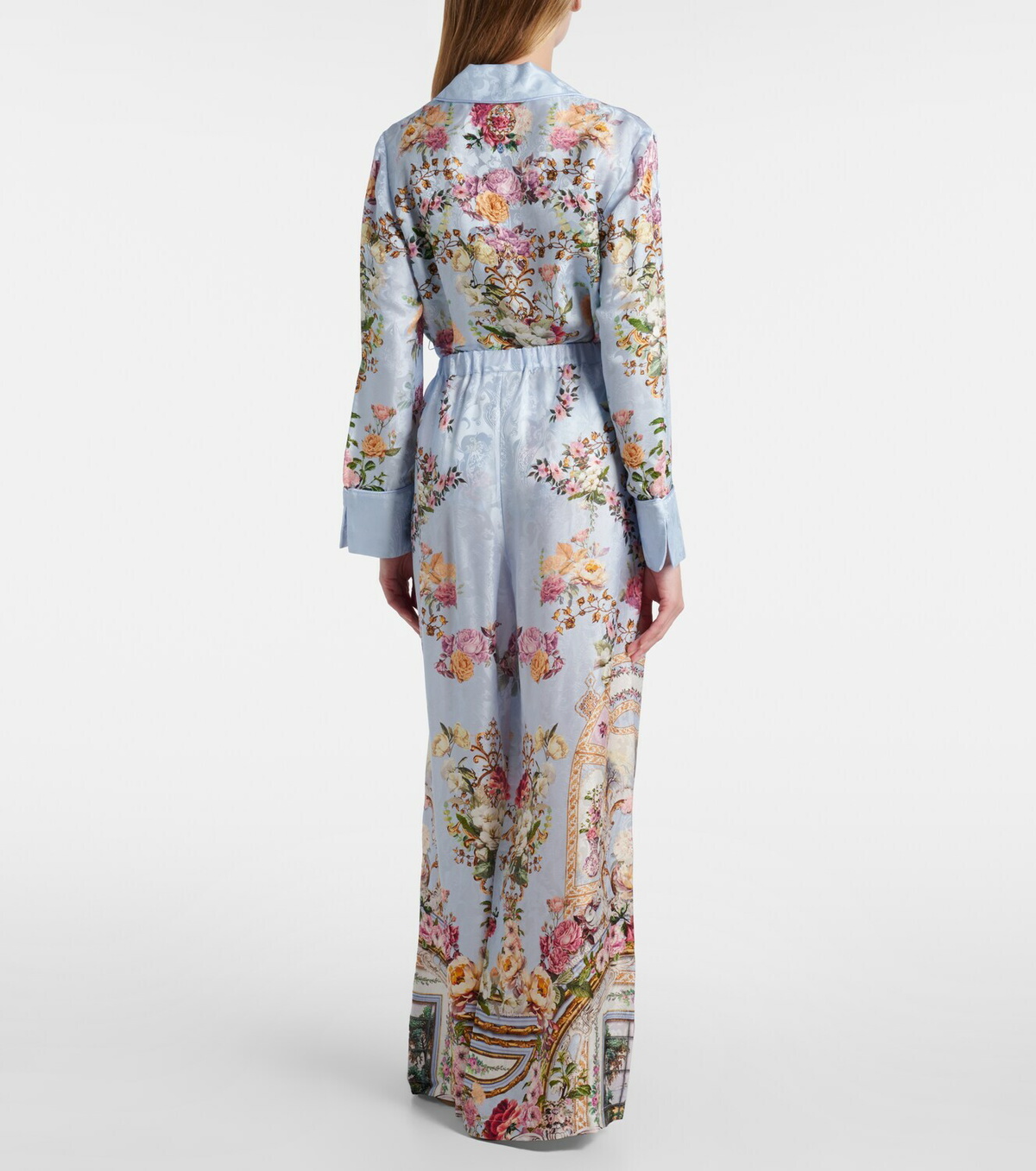 Camilla Tiled In Time floral wide-leg pants