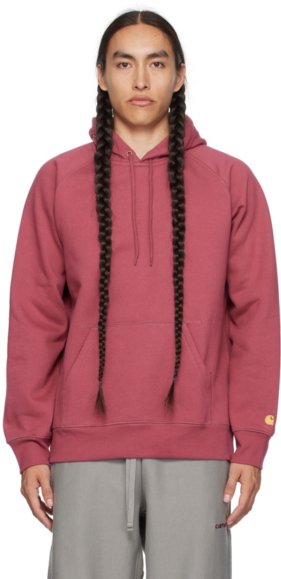 Photo: Carhartt Work In Progress Red Chase Hoodie