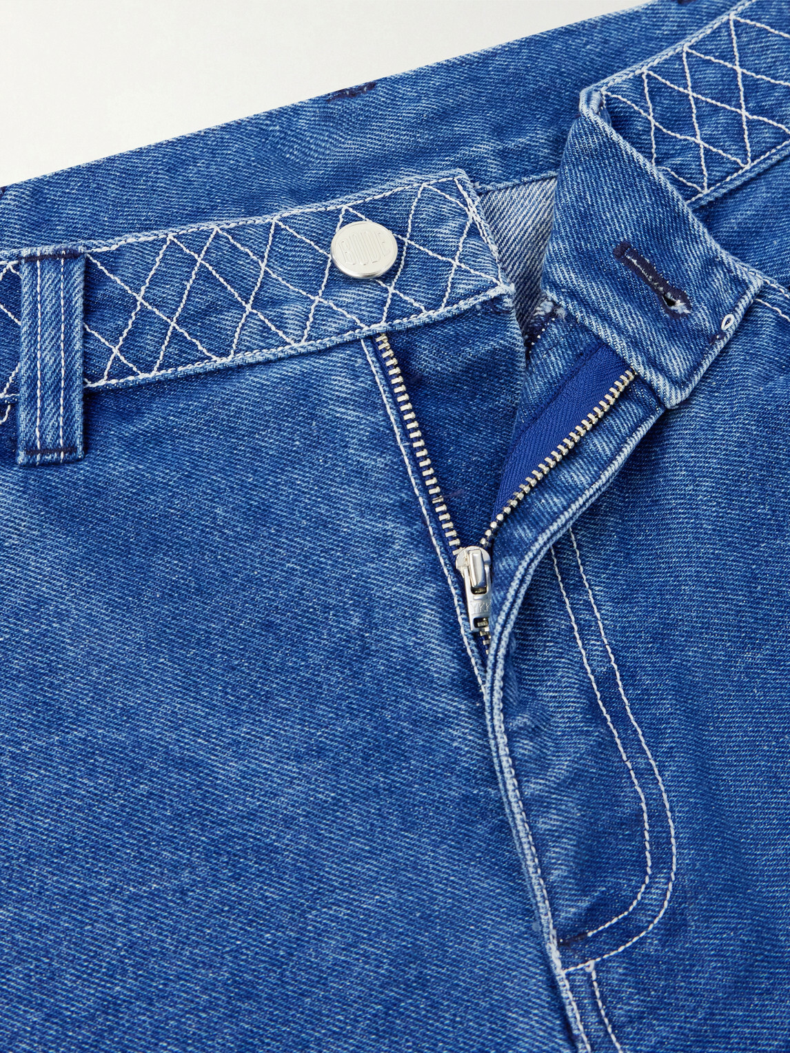BODE - Knolly Brook Straight-Leg Embroidered Jeans - Blue