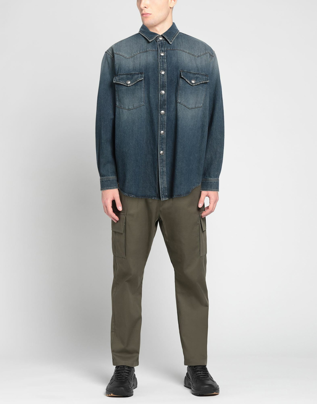 Burberry Mens Denim shirt in Blue