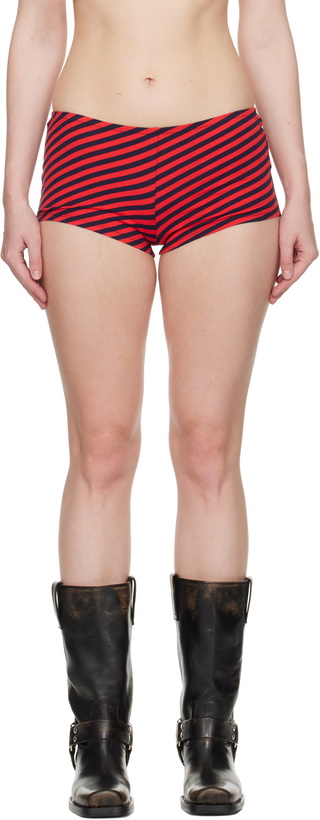 Photo: Paloma Wool Red & Navy Dio Shorts