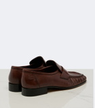 The Row Soft ruched leather loafers