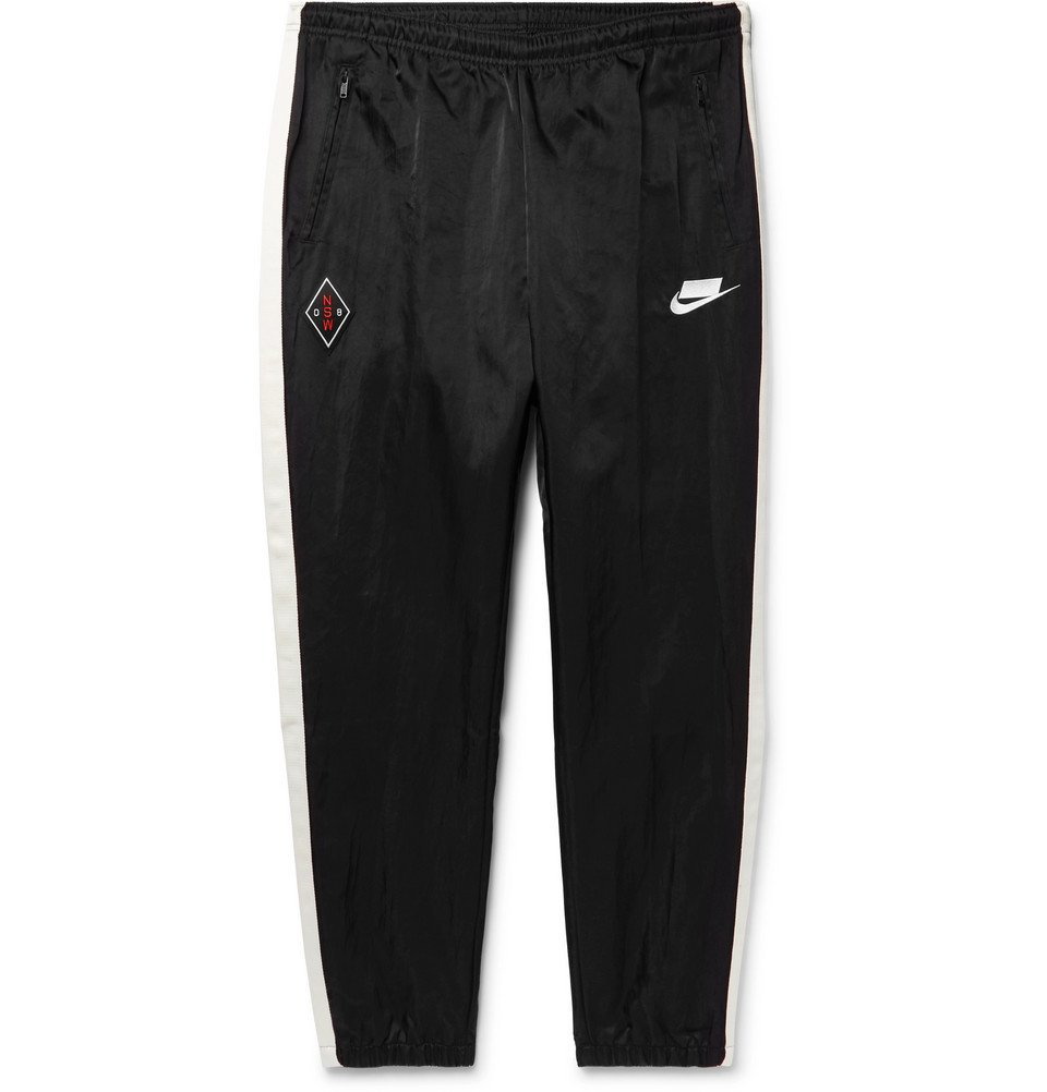 tyfoon Turbulentie Consumeren Nike - Sportswear Tapered Striped Nylon Track Pants - Black Nike