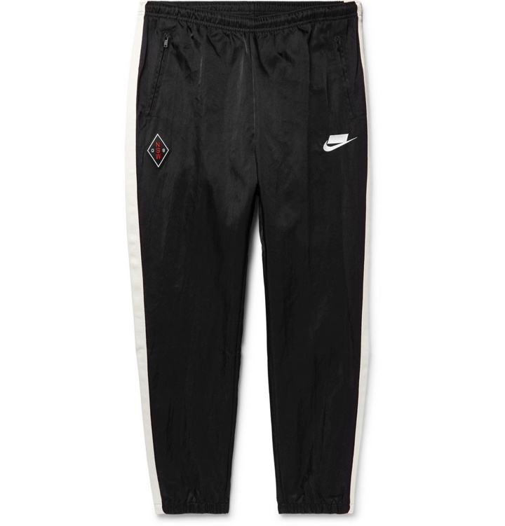 Photo: Nike - Sportswear Tapered Striped Nylon Track Pants - Black