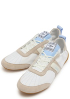 Chloe Kick Panelled Nylon Sneakers White And Blue