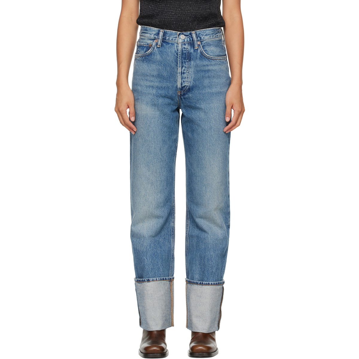 AGOLDE Blue Big Cuff Jeans