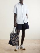 LOEWE - Paula's Ibiza Puzzle Fold Large Leather-Trimmed Raffia Shoulder Bag