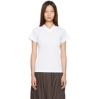TOTEME White Wide-Ribbed V-Neck T-shirt