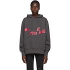 Polythene* Optics Grey Zig Zag Hoodie