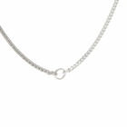 MM6 Maison Margiela Women's Logo Pendant Necklace in Silver 