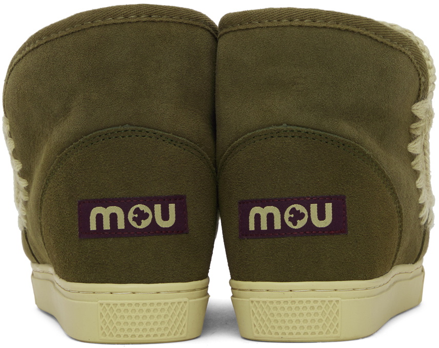 Mou Khaki Stitch Boots