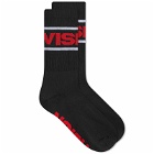 Vision Streetwear Men's Wrap Logo Sock in Black