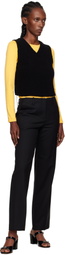Nothing Written Black Low-Rise Tailored Wool Trousers