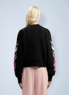 Palm Angels Flames Fitted Crew Sweatshirt