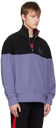 Hugo Black & Blue Stacked Logo Sweater