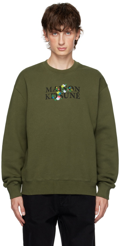 Photo: Maison Kitsuné Green Flowers Sweatshirt