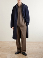 Canali - Straight-Leg Pleated Cotton-Blend Gabardine Trousers - Brown