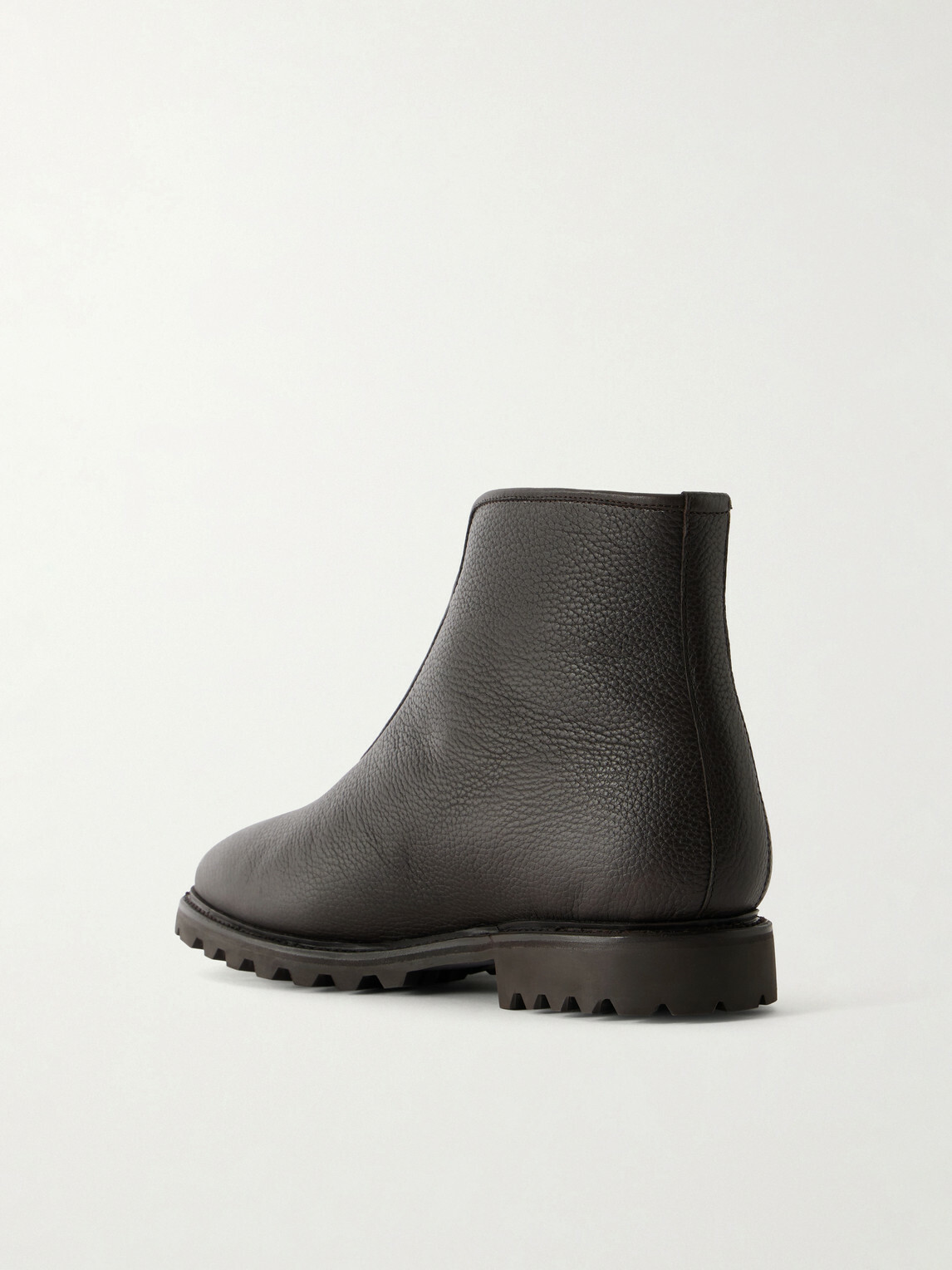 MORJAS - Alpine Shearling-Lined Full-Grain Leather Chelsea Boots - Brown
