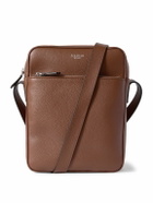 Serapian - North South Leather-Trimmed Logo-Print Coated-Canvas Messenger Bag