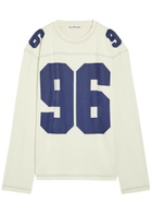 Acne Studios Printed Long-sleeve Cotton T-shirt Beige