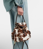 Miu Miu Cow-print calf hair backpack