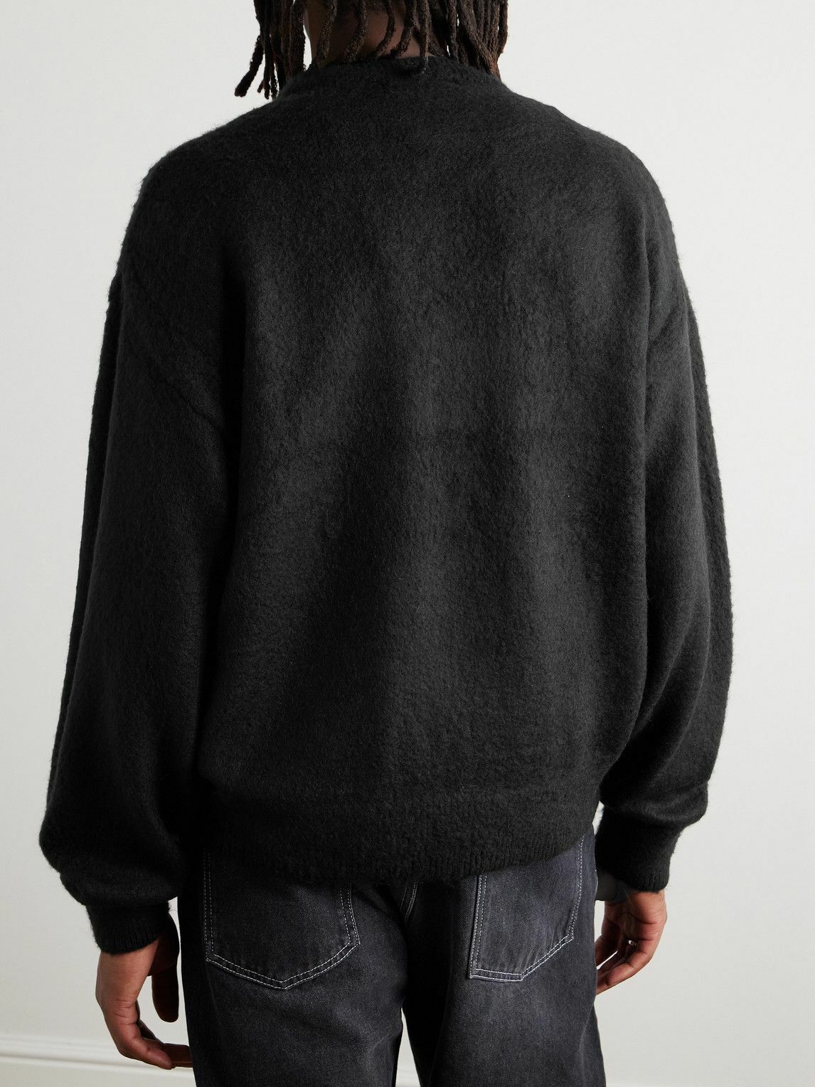Remi Relief - Intarsia-Knit Sweater - Black