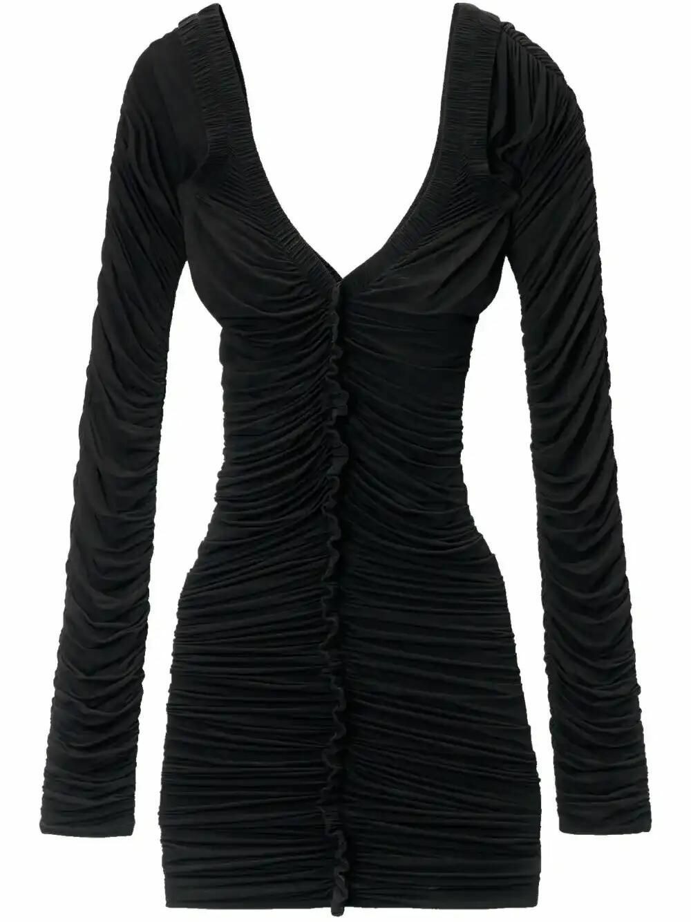Alexander Wang Black Ruched Tube Minidress Alexander Wang