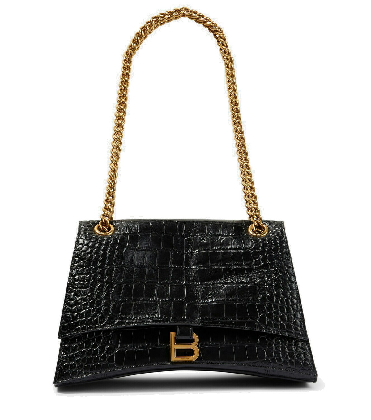 Balenciaga - Crush Medium croc-effect leather shoulder bag