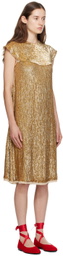 Bode Gold Bellvue Midi Dress