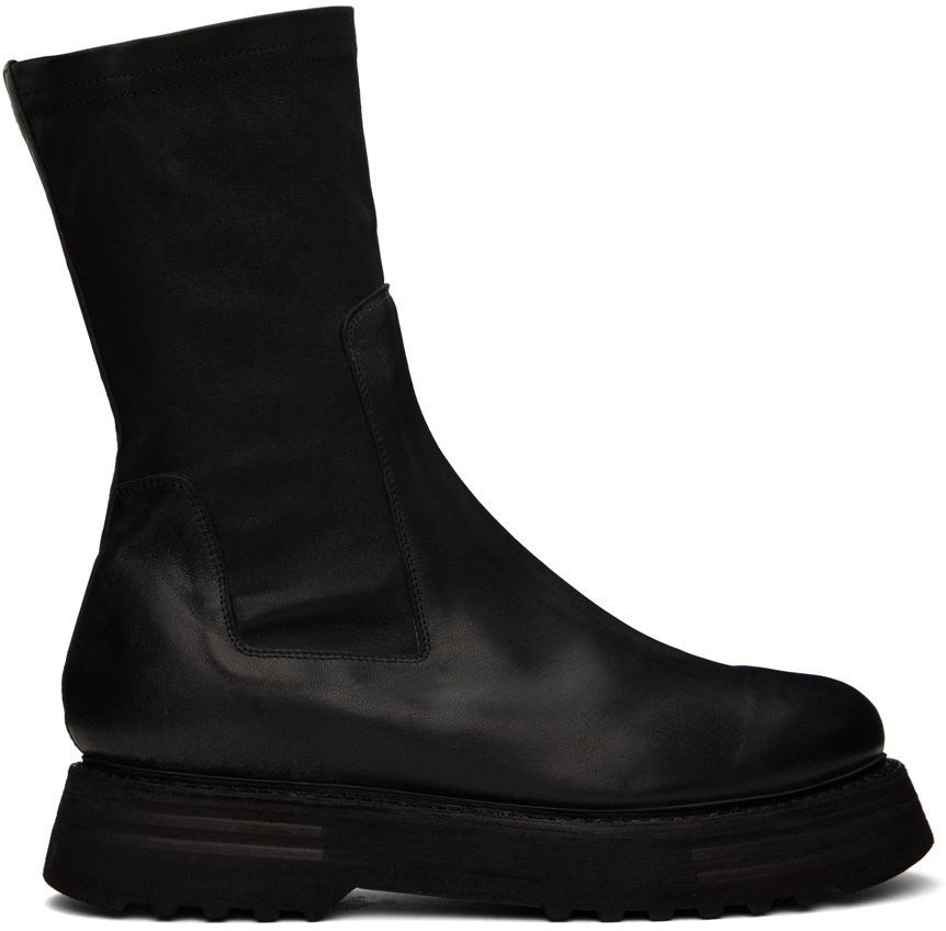 Black 528V Chelsea Boots by Guidi on Sale